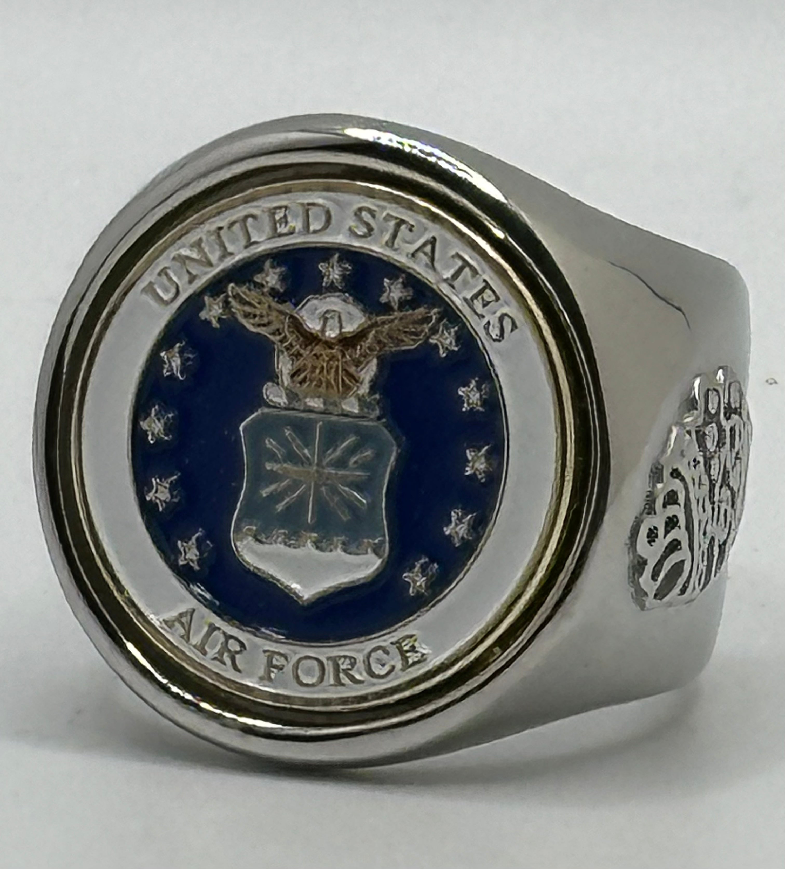 DeCAPitator | Ring Bottle Cap & Can Tab Opener | Black Stainless Steel | US Air Force | Champion Ring