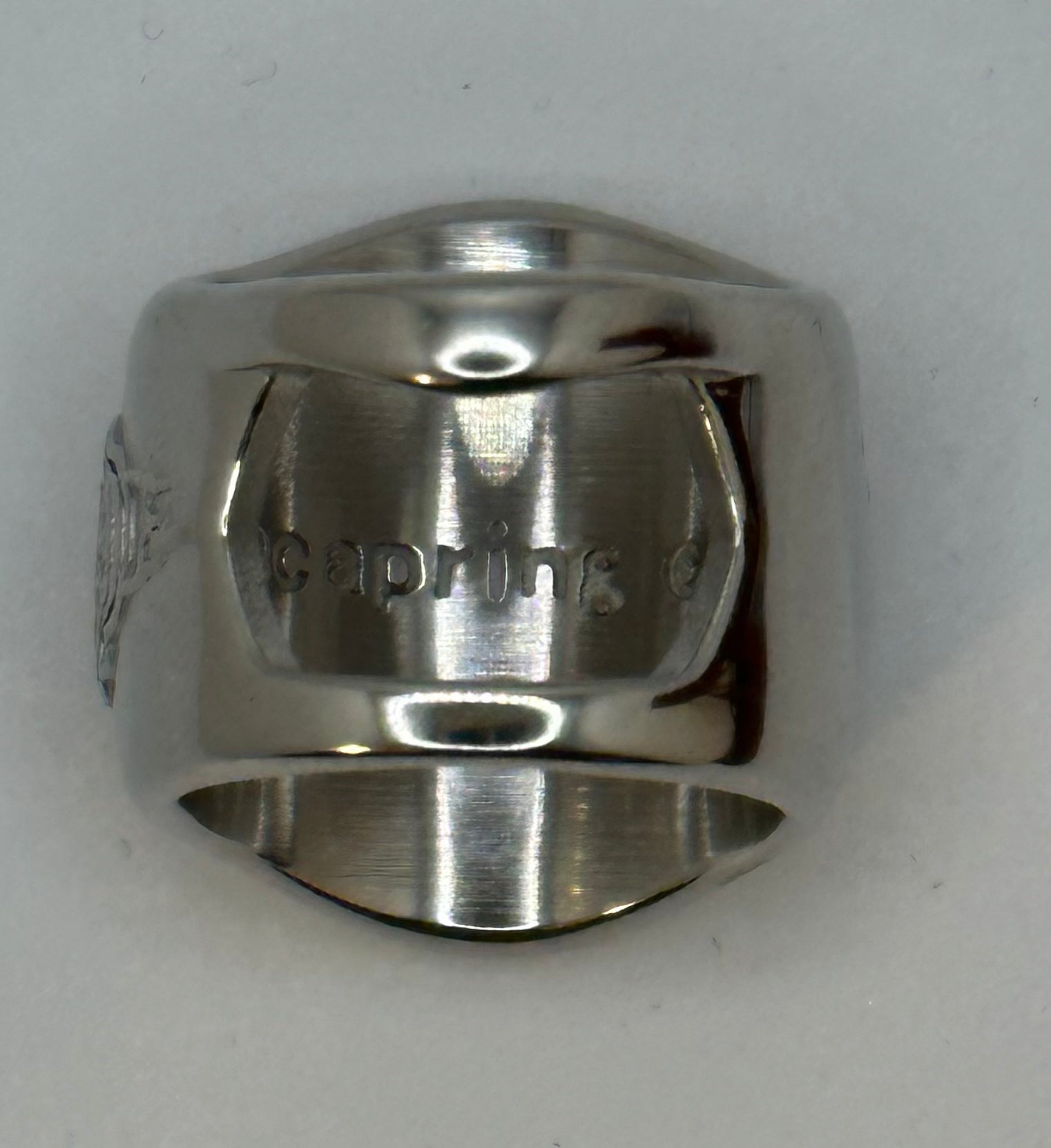 The deCAPitator GRAB YOUR BALLS WERE PLAYING BEER PONG Ring bottle cap and can tab opener! Ring sizes 6 to 15 with ring sizer. Box not included.