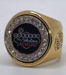 The Welcome to Las Vegas deCAPitator ring bottle cap and can tab opener!