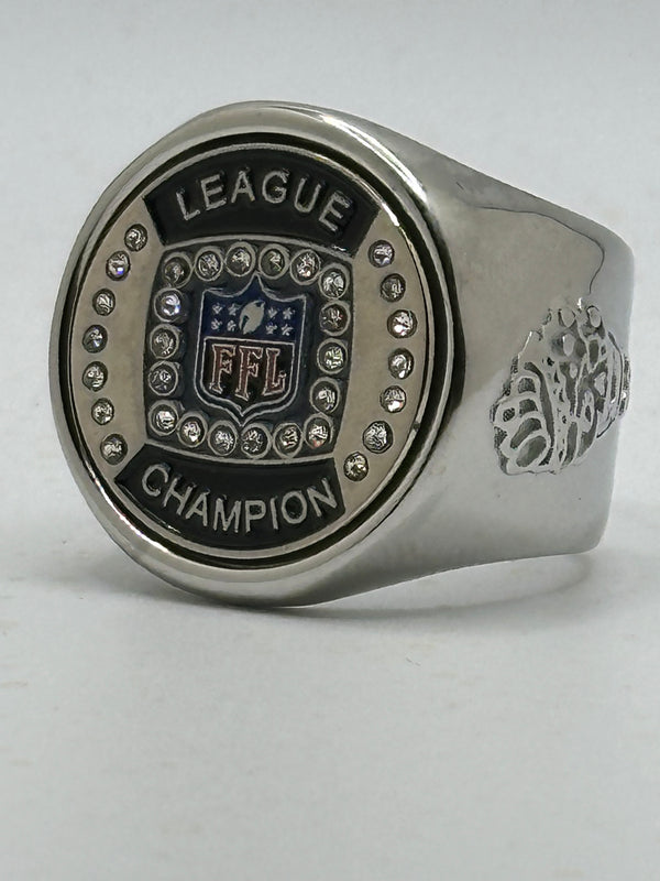 The deCAPitator Fantasy football League Championship Ring bottle cap and can tab opener!