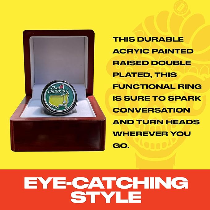 The deCAPitator Day drinking golf ring bottle cap & can tab opener!