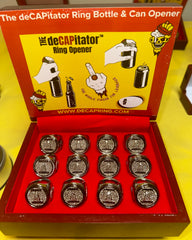 The Welcome to Las Vegas deCAPitator ring bottle cap and can tab opener!