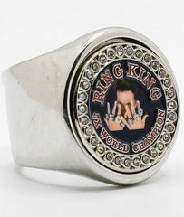The Tom Brady Ring King 7X world champion deCAPitator ring bottle cap and can tab opener.